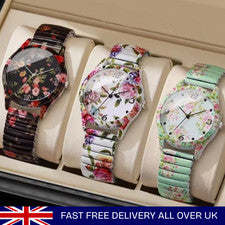 Relojes de cuarzo con correa expansible para damas y niñas. 3 opciones de color