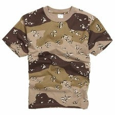 Hombres Ejército Militar Estilo Camisetas Algodón Camiseta Manga Corta Top 6 Colores Desierto