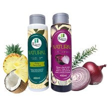 Set de champú y tratamiento capilar natural Ribon's - 450 ml cada botella - ENVÍO GRATUITO