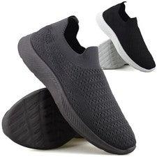 Para hombres Informales Sin cordones Espuma con Memoria Caminar Correr Correr Gimnasio Entrenadores Zapatos Talla