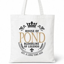 Bolso de Mano POND Family Surname House Of White Algodón