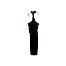 NUEVO CON ETIQUETAS VESTIDO DRAPEADO MUJER ZARA CON GARGANTILLA NEGRO Talla Xs 7738/013