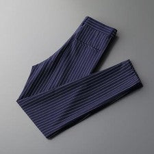 Moda Para hombres Pantalones Delgados a Rayas Negocios Formales Informales Trabajo Pantalones Rectos