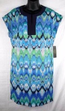 Vestido recto Laundry Shelli Segal para mujer mediano verano verde estampado múltiple $138