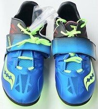Zapatos de pista Saucony para hombre talla 13 Soarin J2 azul/sime S29037-2 nuevos