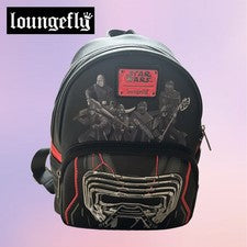 Mini Mochila Loungefly Star Wars Kylo Ren Caballeros de Ren Brilla en la Oscuridad