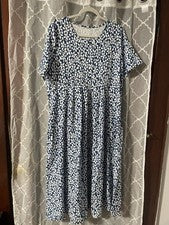 Vestido midi estampado manga corta para mujer XL