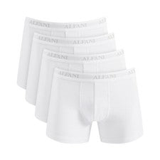 Paquete de 4 ropa interior Alfani Trunk para hombre XL blanco 100 % algodón sin etiquetas