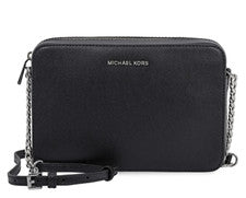 Bandolera grande Michael Kors para mujer negra Jet Set EW de cuero (32S4STVC3L) - NUEVA CON ETIQUETAS