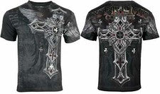 Camiseta para hombre Xtreme Couture By Affliction Battledome Biker Cross