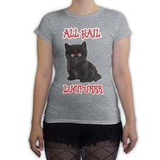 Función - Camiseta de moda para mujer All Hail Lucipurrr