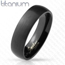 Anillo de titanio negro para hombre y mujer anillo de amistad anillo de compromiso anillo de pareja