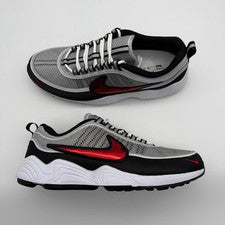 Nike Air Zoom Spiridon SP Zapatos Plata Rojo Reino Unido 10 UE 45 EE. UU. 11 HF9117 001