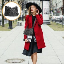 Bandolera sintética negra de moda con práctico diseño de múltiples bolsillos