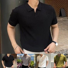 Camiseta estilo simplista para hombre solapa color liso ideal como imprescindible del día a día