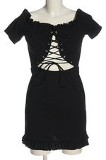 Vestido de verano para mujer Missguided elegante negro talla 36 poliéster
