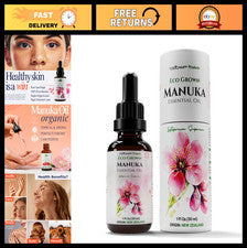 Aceite de Manuka 100 % puro - Aceite esencial terapéutico para el cuidado de heridas y la salud de la piel (1