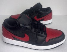 Nike Air Jordan 1 Zapatos Bajos Bred Twist Negro Rojo Blanco 553558-067 Para hombres 9.5 NUEVO