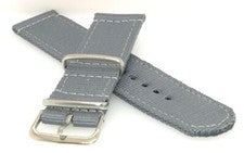 Correa de reloj textil de nailon retro 2 piezas gris 18-24 mm con muelles