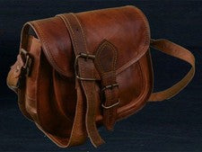 Nuevo bolso bandolera mensajero de cuero marrón vintage para mujer bolso hech...