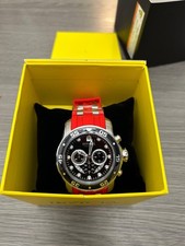 Nuevo Reloj Invicta Pro Diver SCUBA Hombre 48mm Cronógrafo Acero Inoxidable Rojo