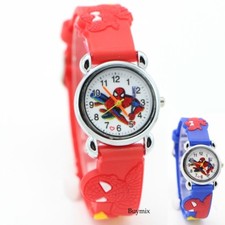 Reloj de pulsera Spiderman para niños Reloj de lectura Tiempo de aprendizaje Niños Niñas Regalo Medias