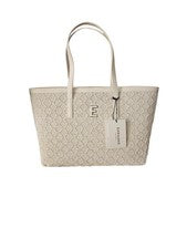 ERMANNO Scervino Bolso Shopping De Tela Trenzada Ivory 27x36x14 Cm