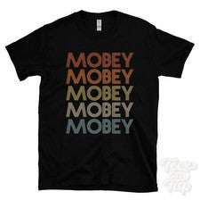 CAMISETA MOBEY ESTILO RETRO REPETIDO Hombre y Mujer Novedad Genial Nombre Regalo