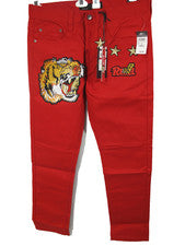 NUEVO CON ETIQUETAS ESTILO Y2K ~ Maxi Milian ~ Hilo más fino ~ Tigre y estrellas ~ Jeans bordados ~ Talla 34x32