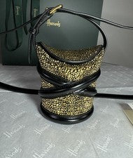 Mini Bolso Alexander McQueen Curve Cristal Dorado PVP £1750 Nuevo