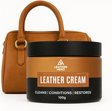Limpiador y acondicionador de carteras 2 en 1 - cuero crema para bolsos, bolsos de diseñador,