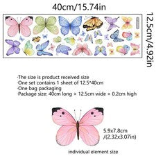 Pegatinas de pared mariposa para decoración romántica del hogar fáciles de aplicar y quitar