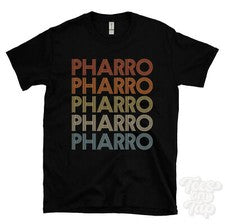 CAMISETA ESTILO RETRO REPETIDO FARRO Hombre y Mujer Novedad Genial Nombre Regalo