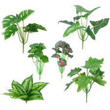 6 Piezas Hoja de Planta Artificial Hojas Tropicales Falsas para Hogar Oficina Café Decoración