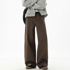 Pantalones largos rectos estilo retro sueltos para hombre cargo 100 % algodón pantalones primavera nuevos