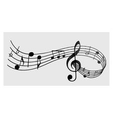 Útil pegatina de pared calcomanía decoración muebles hogar sala música panel de notas