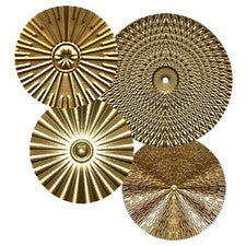 4 Piezas Disco Decoración Pared Hogar Irregular Decorativo Colgantes Accesorios
