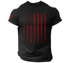 Camiseta Bandera Estados Unidos Vintage Bandera Roja Americana Patriótica Envejecida