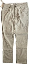 NUEVO Pantalones informales estilo mezclilla ROWM talla 34 X 32 para hombre mezcla de algodón caqui Lt $80