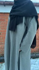 Vestido para mujer Abaya Reino Unido moda musulmana talla 52 a 60 disponible precioso lino suave