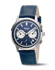 Reloj De Hombre Boccia Titanium 3734-02 Cronógrafo Titan Azul Oscuro Ø40mm