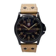 Reloj de cuarzo Luminox Atacama Field día-fecha acero esfera negra cuero XL.1925