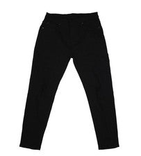 Pantalones de mezclilla informales elásticos ajustados negros estilo chino LONGBIDA 32 para hombre
