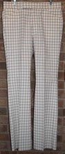 Pantalones de golf Izod para hombre 38x37 blanco verde a cuadros cintura ajustable sin dobladillo nuevos con etiquetas