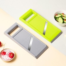 Cortador de verduras de cocina con borde de silicona antideslizante para mango seguro