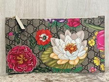 Nuevo Bolso Cartera Floral Gucci Genuino GG Supreme Lona Pequeña Bolsa