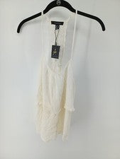 Camiseta sin mangas Atmosphere para mujer talla 4 beige correa de espagueti verano suave boho playa