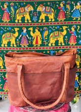 Bolso Hecho A Mano De Cabra Genuina Y Confiable Para Mujer De 14"