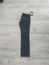 Pantalones de vestir para hombre Patrizia Pepe azul metálico elásticos ajustados 30 48 hechos en Italia