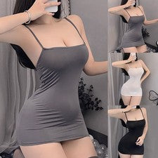 Moda Caliente Nuevo Elegante Vestido Vestido Corto Mujer Tiras Ajustadas Estirador Ligero